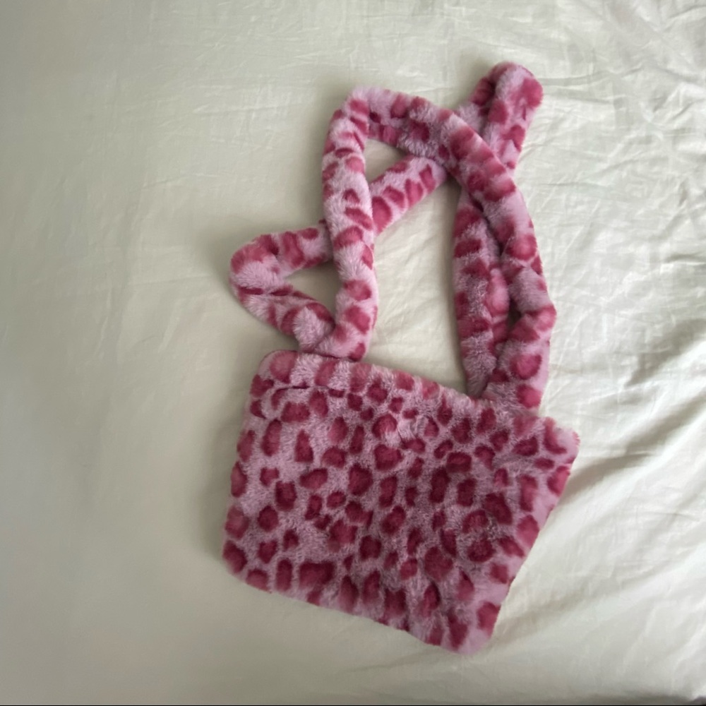 Pink fluffy bag